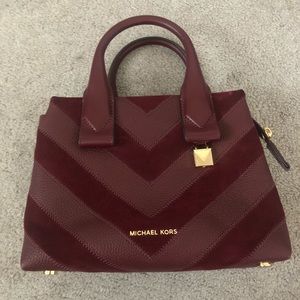 Rollins Michael Kors burgundy small satchel